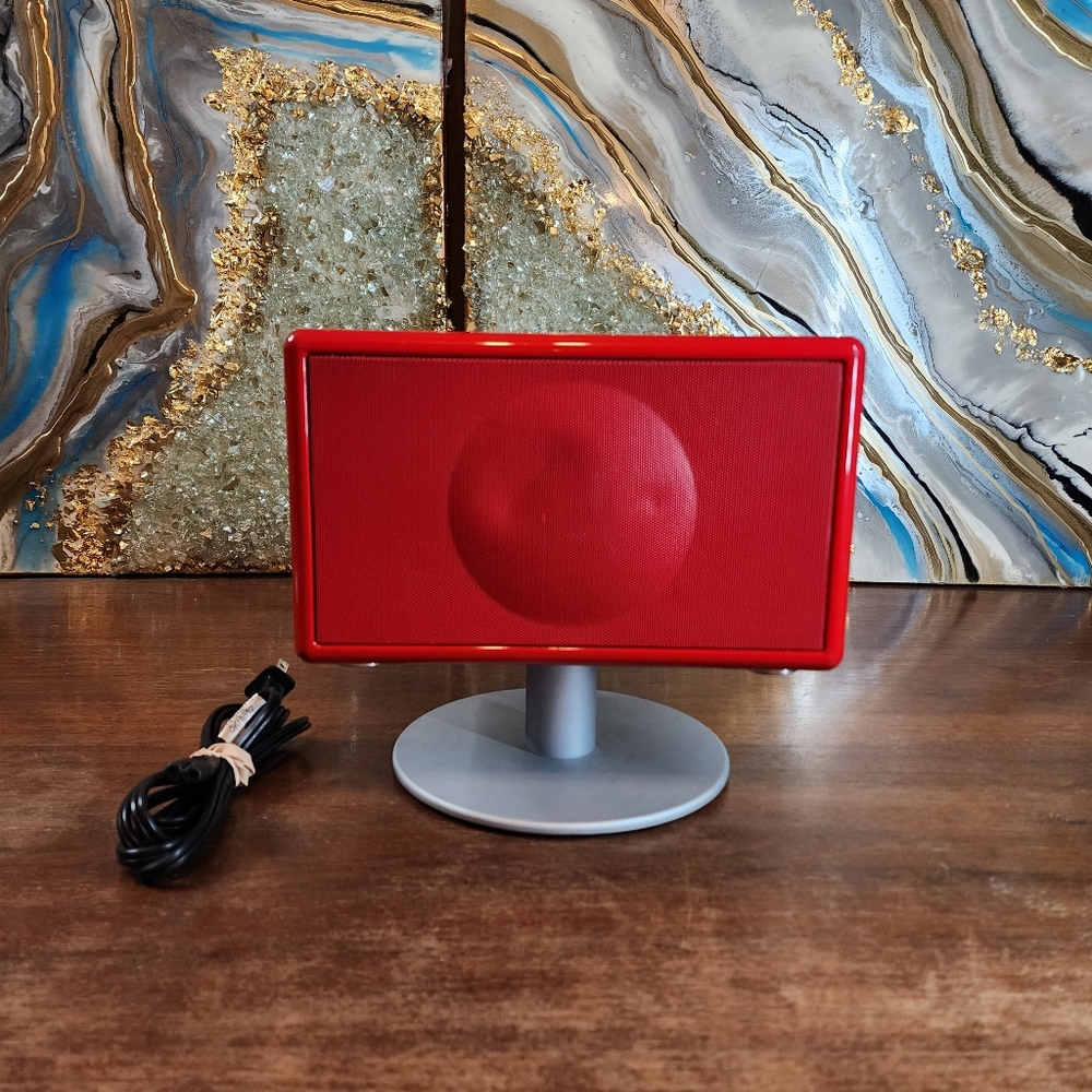 Geneva Sound System Model S Red Ipod FM Sound System
